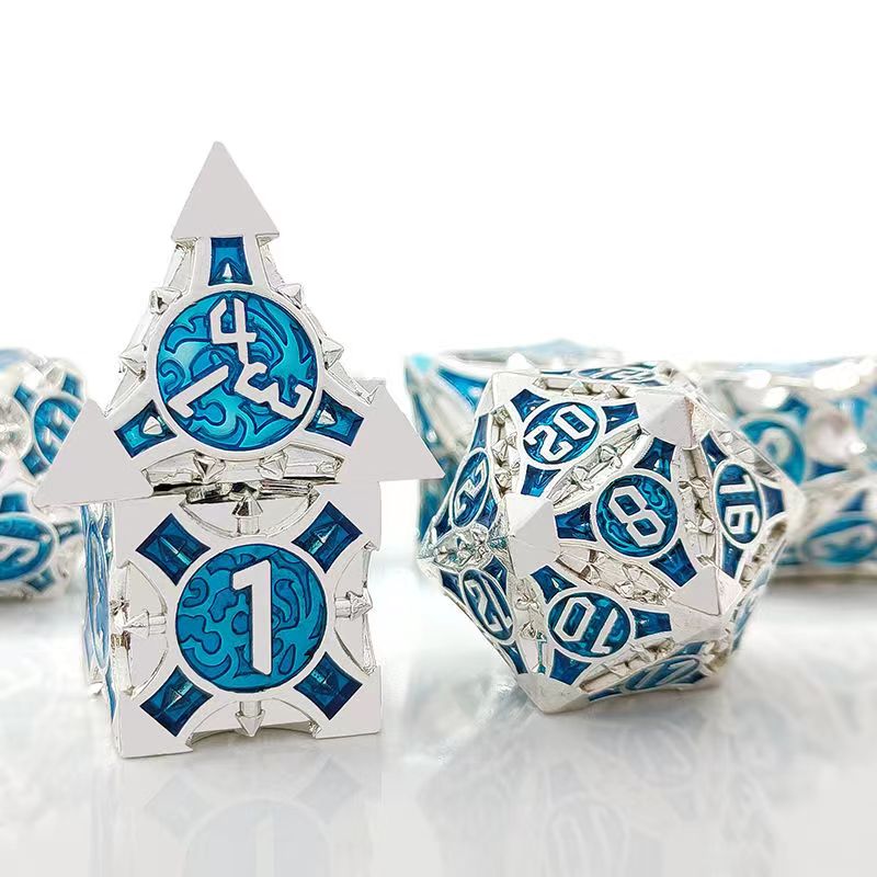 Board Game Dnd - 7 adet Cosplay D4-D20 DND pirinç
