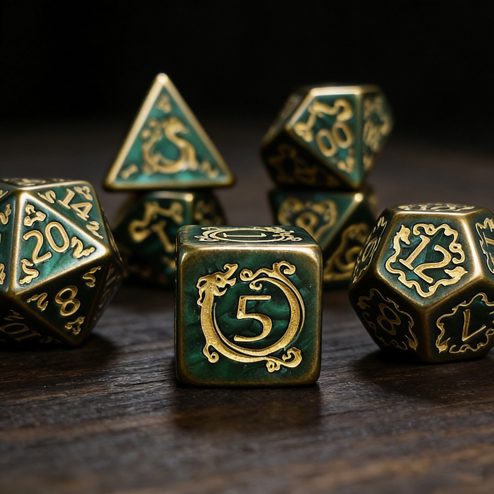 Board Game Dnd - DND Zar 7 Adet/set Ejderha Desenli