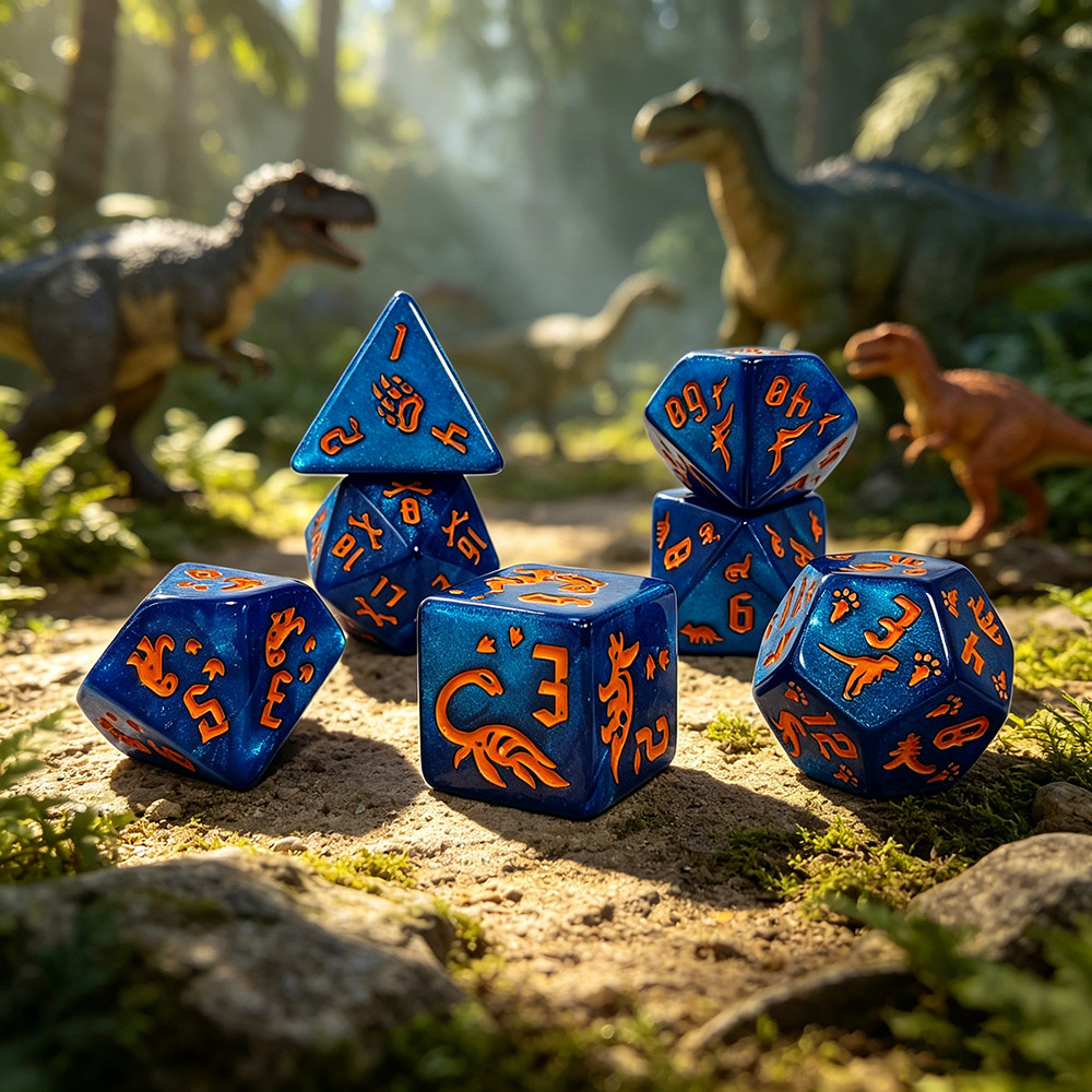 Board Game Dnd - 7 adet Jurassic okyanus mavisi dinozor