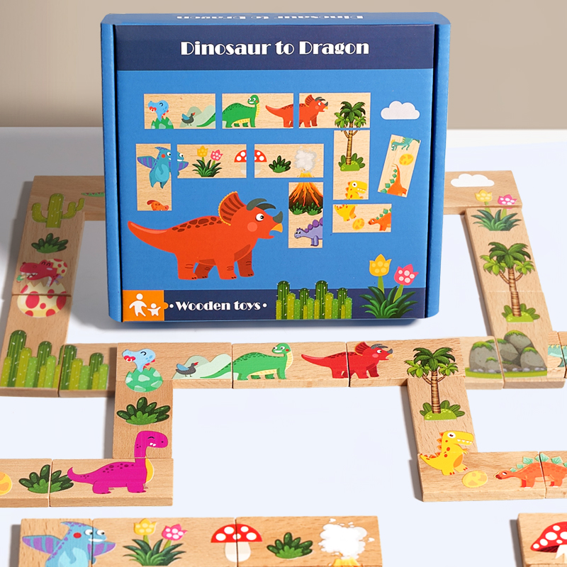 Board Game For Kids - Çocuklar Ahşap Yapboz Bulmacalar Karikatür Hayvan