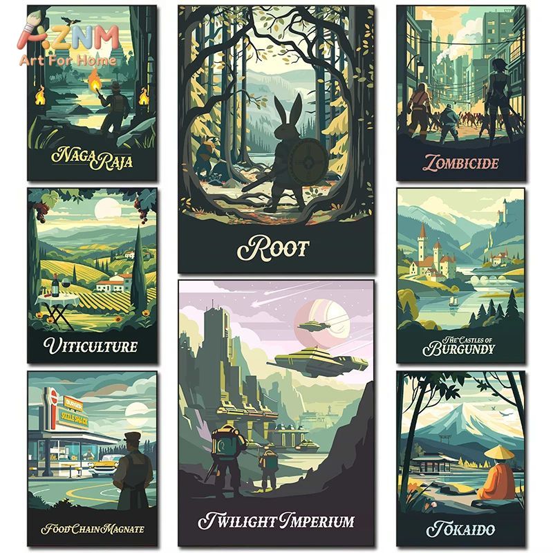 Board Game Root - AZNM Retro Masa Oyunu Sanat Tuval