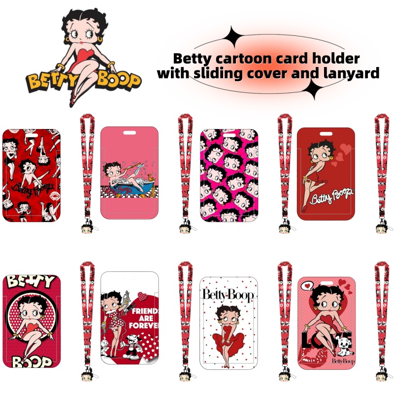 Card Sleeves Protector - Betty Boop serisi anime otobüs kartı
