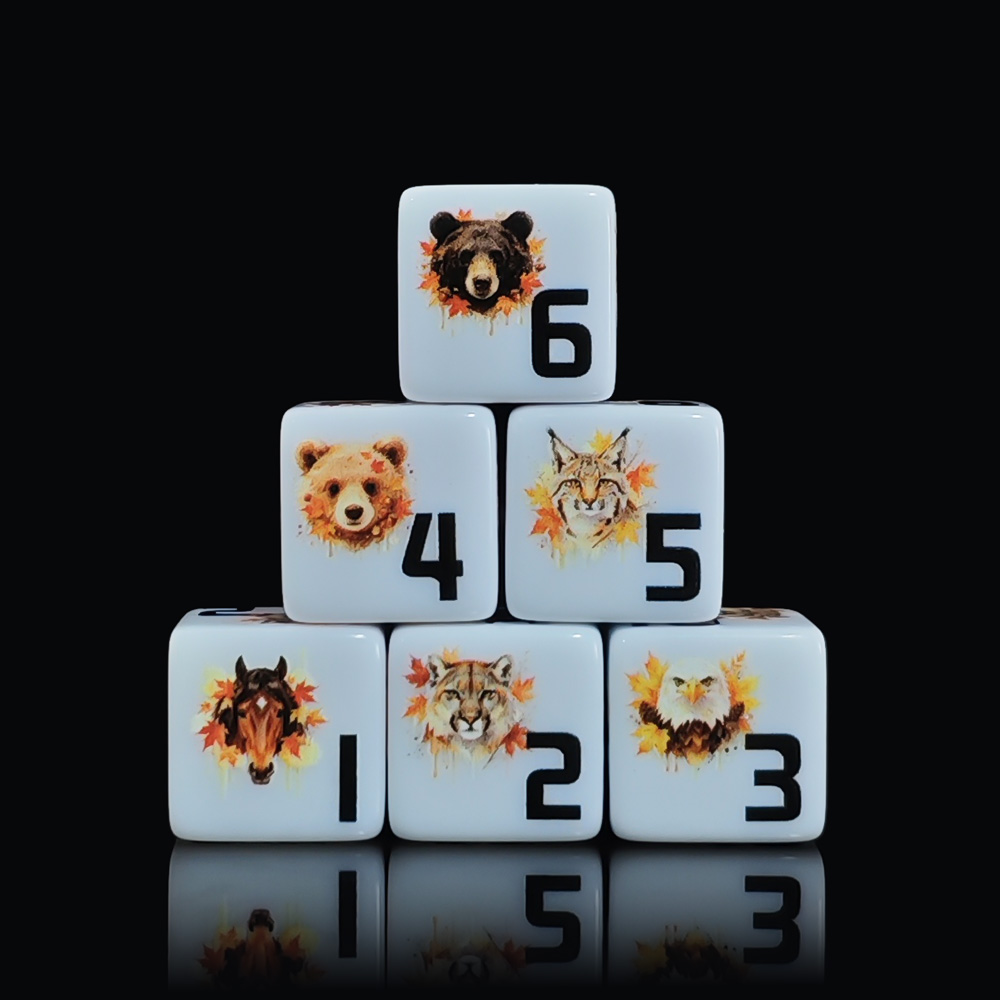 Board Game Wild Wild - 12 Adet 16MM Akrilik D6 Zar,