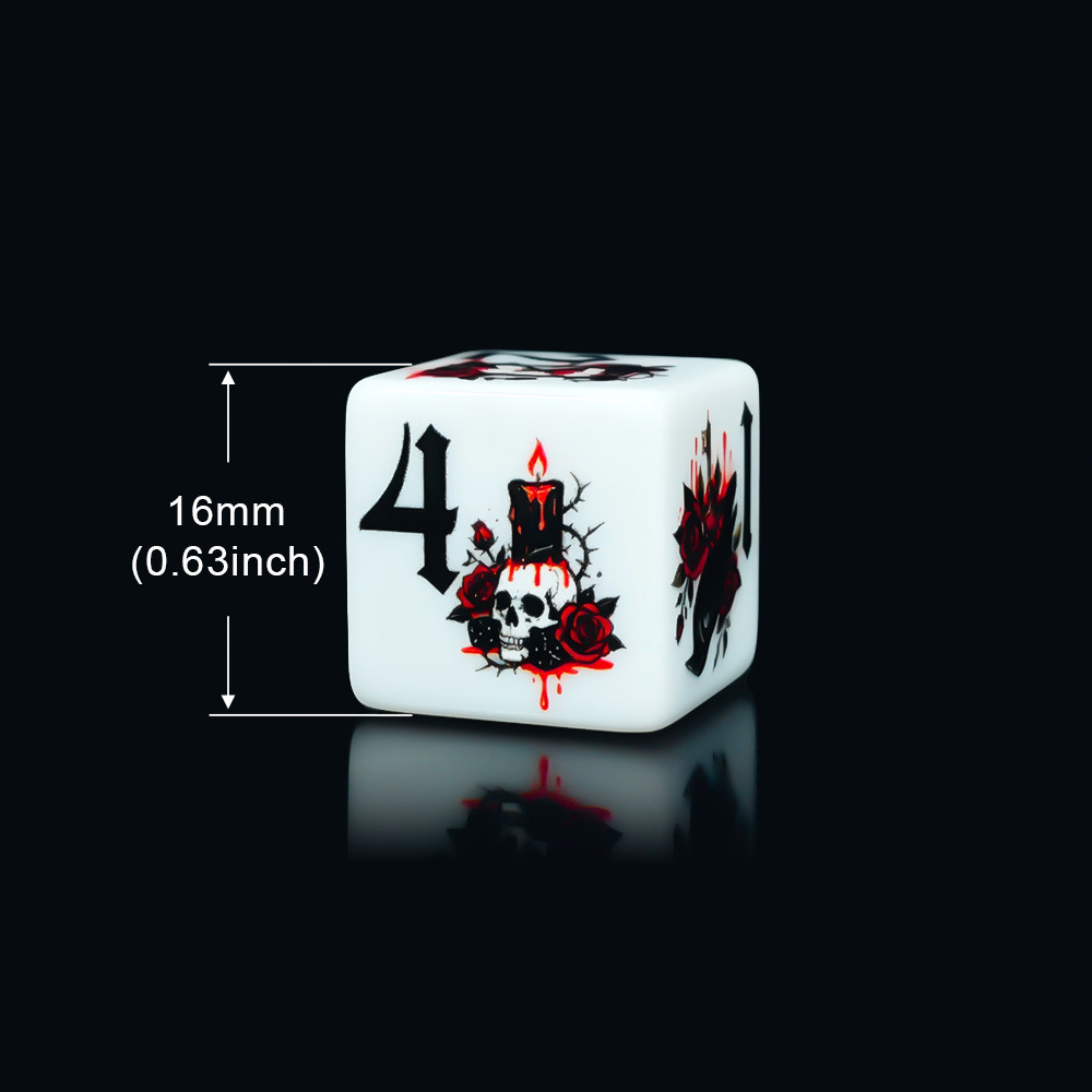 12 Adet Gotik Gül 16MM Baskılı - Board Game Live incelemesi ve fiyatı