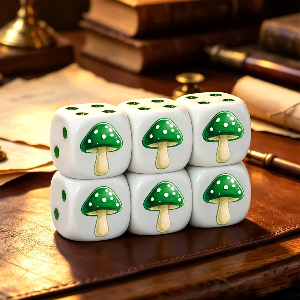 6 adet sevimli yeşil mantar D6 - Board Game Dnd incelemesi ve fiyatı