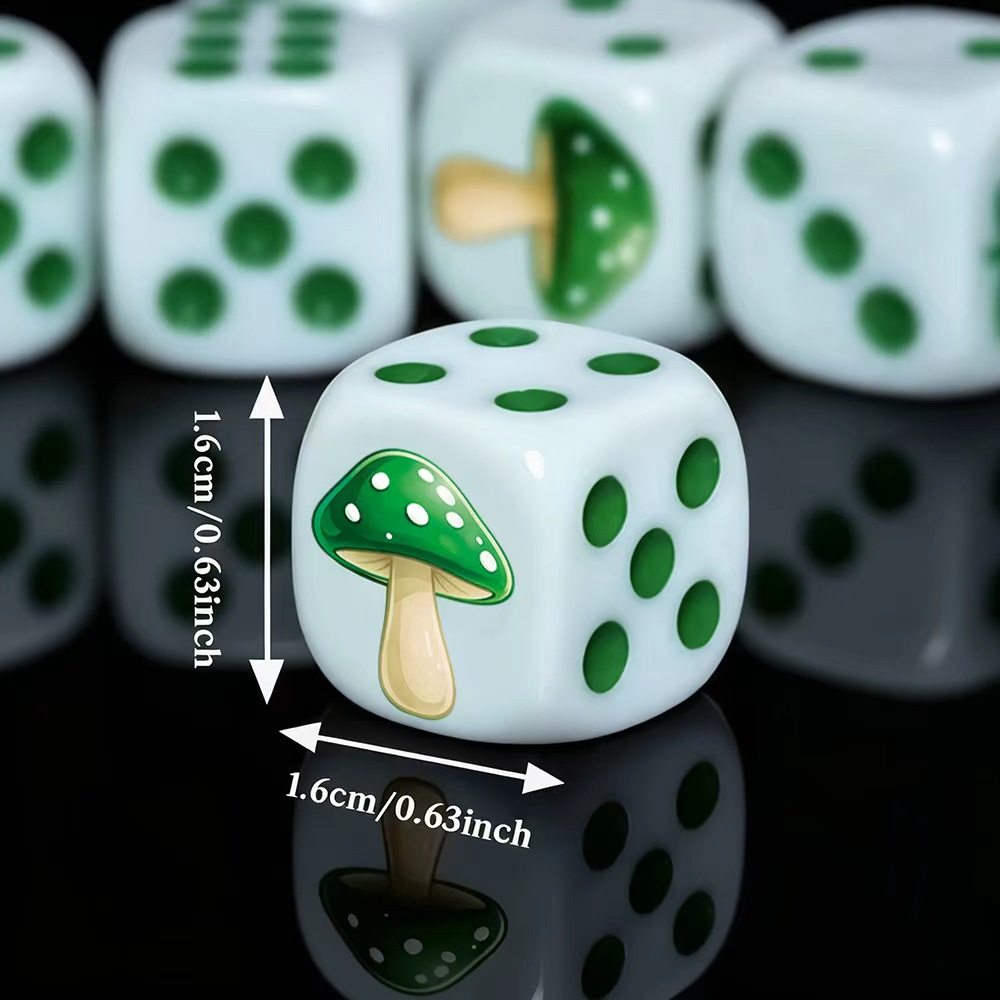 6 adet sevimli yeşil mantar D6 - Board Game Dnd incelemesi ve fiyatı