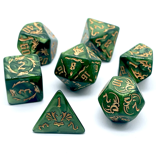 7 Parça Yeşil Döngülü Akrilik  - Board Game Live incelemesi ve fiyatı