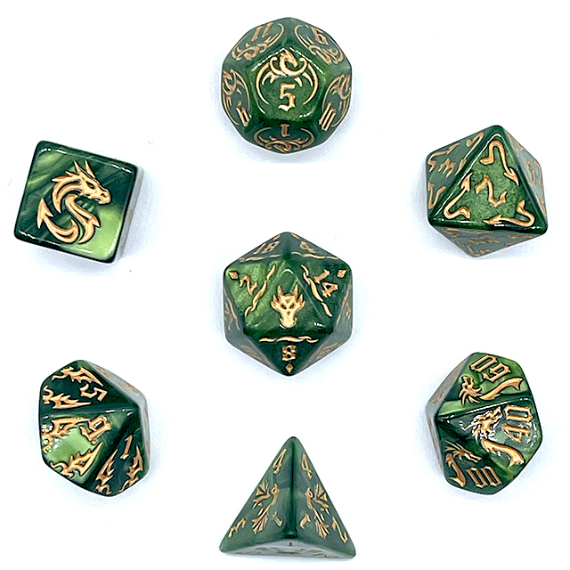 7 Parça Yeşil Döngülü Akrilik  - Board Game Live incelemesi ve fiyatı