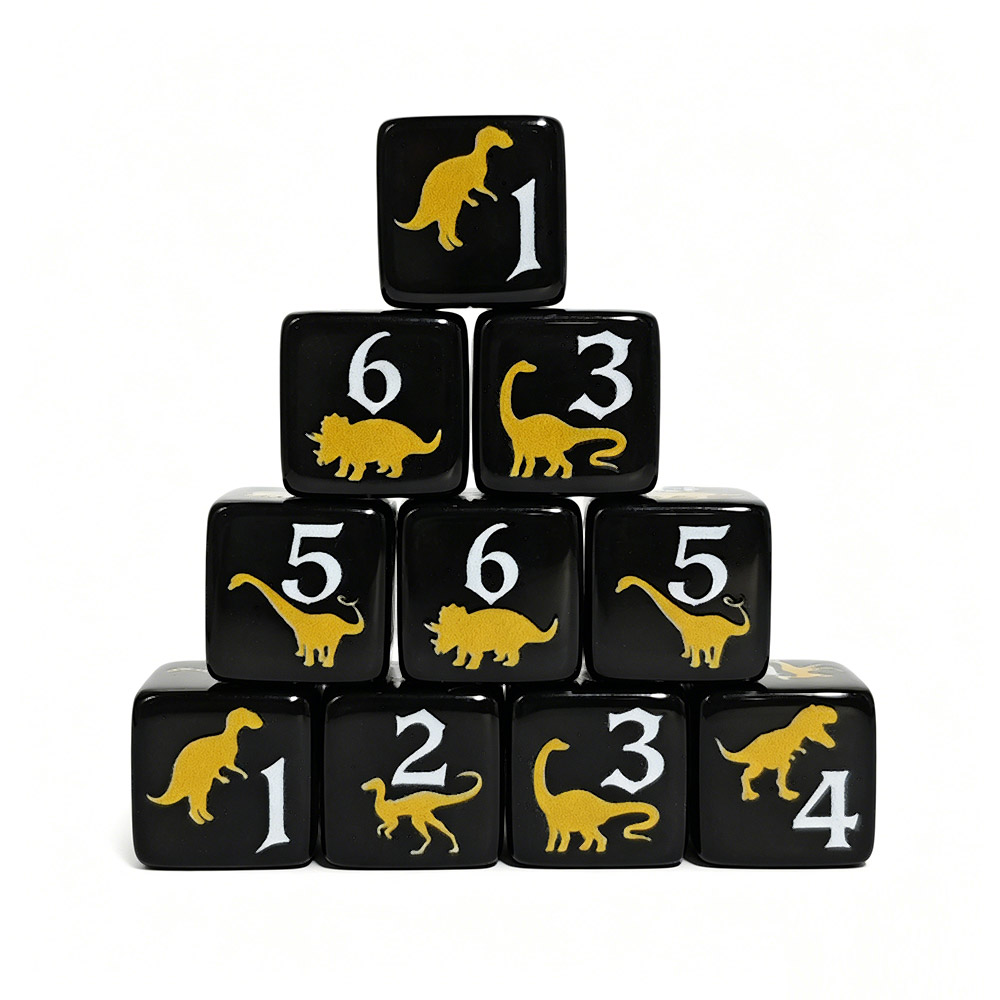 12 adet siyah ve sarı dinozor  - Board Game Print incelemesi ve fiyatı
