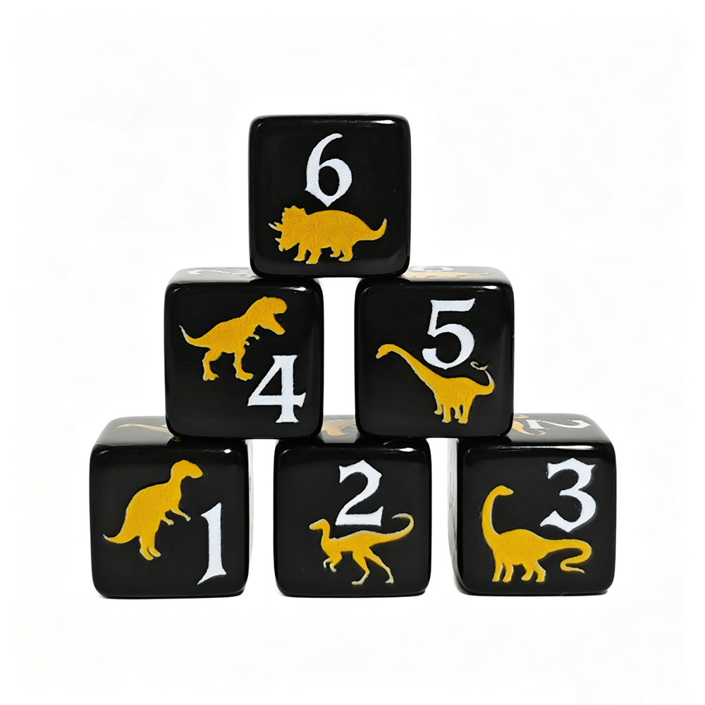 12 adet siyah ve sarı dinozor  - Board Game Print incelemesi ve fiyatı