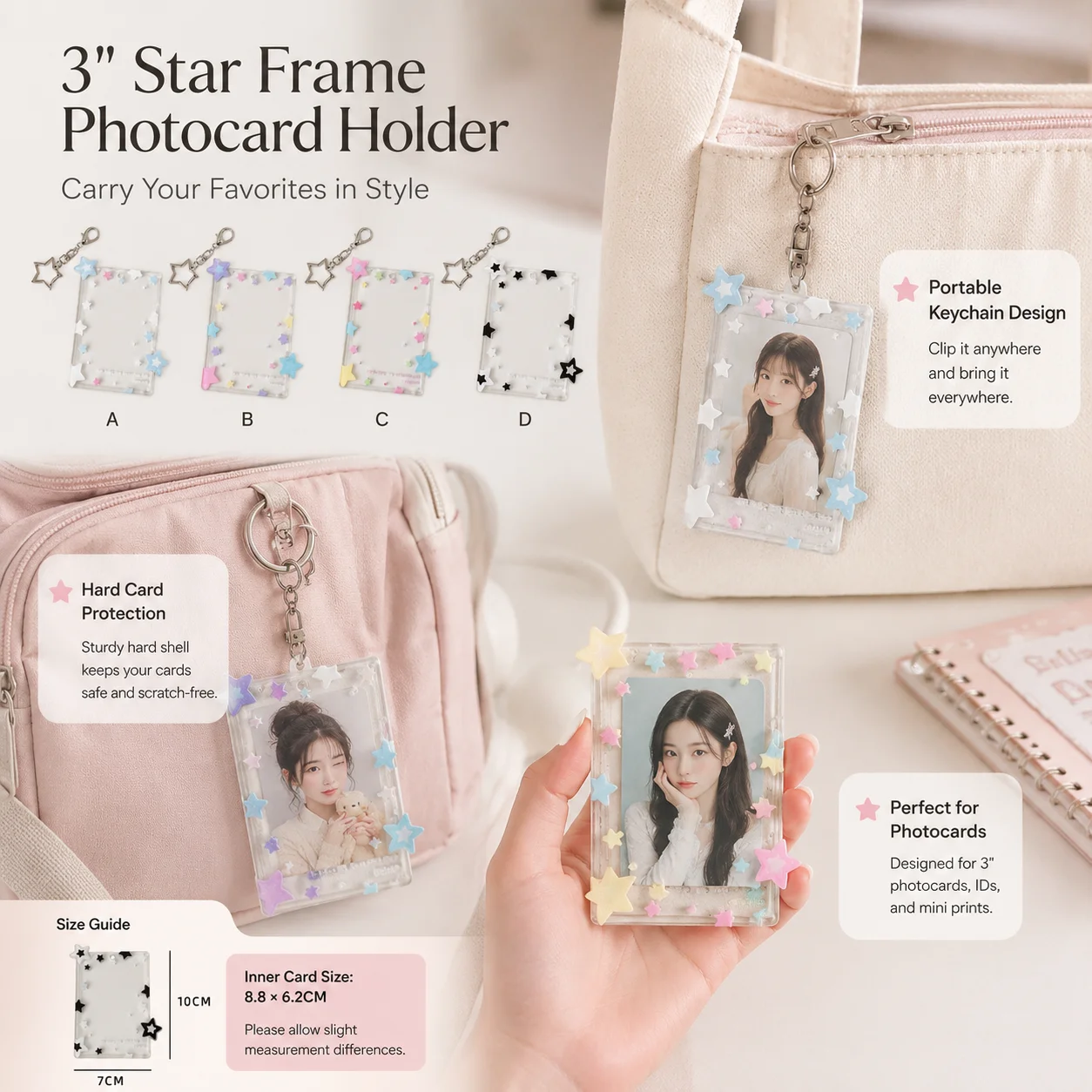 Yıldız Tasarımlı 3 İnç Fotoğra - Card Sleeves Protector incelemesi ve fiyatı