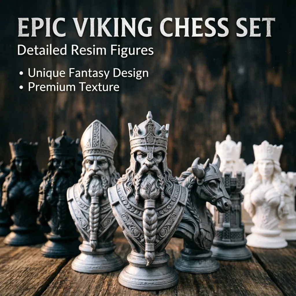 10cm 3D Baskılı Satranç Taşlar - Board Game Print incelemesi ve fiyatı